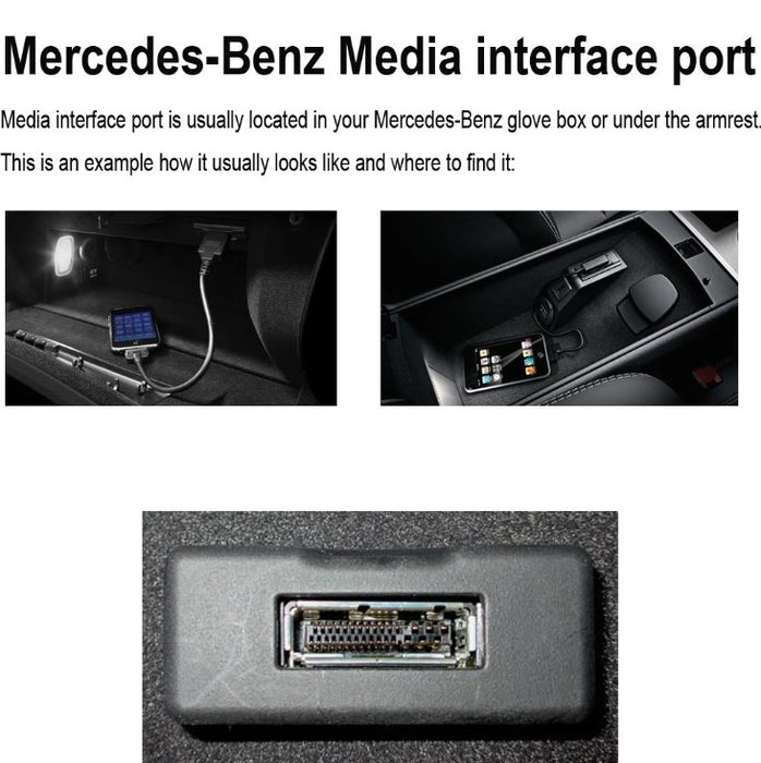 Benz Media MI interface Aux Adapter CABLE for Mercedes-Benz