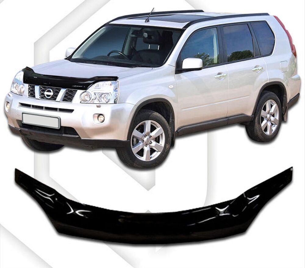 Bonnet Protector BUG GUARD WIND DEFLECTOR (Smoked) for Nissan X-TRAIL 07 - 13