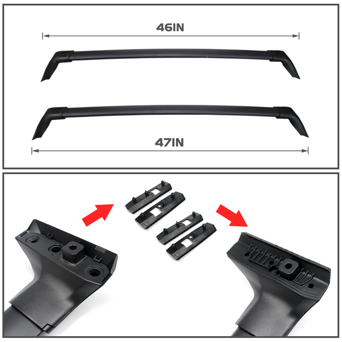 OEM Style ROOF RACK TOP CROSS BAR X 2 FOR TOYOTA HIGHLANDER 2021+ NEWEST SHAPE (Copy)