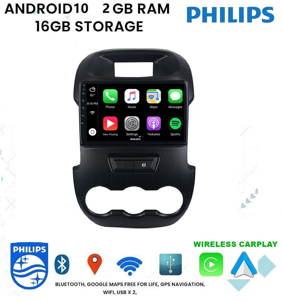 PHILIPS Wireless Carplay / Android Auto -  Ford Ranger 2011-2015  GPS NAV Stereo