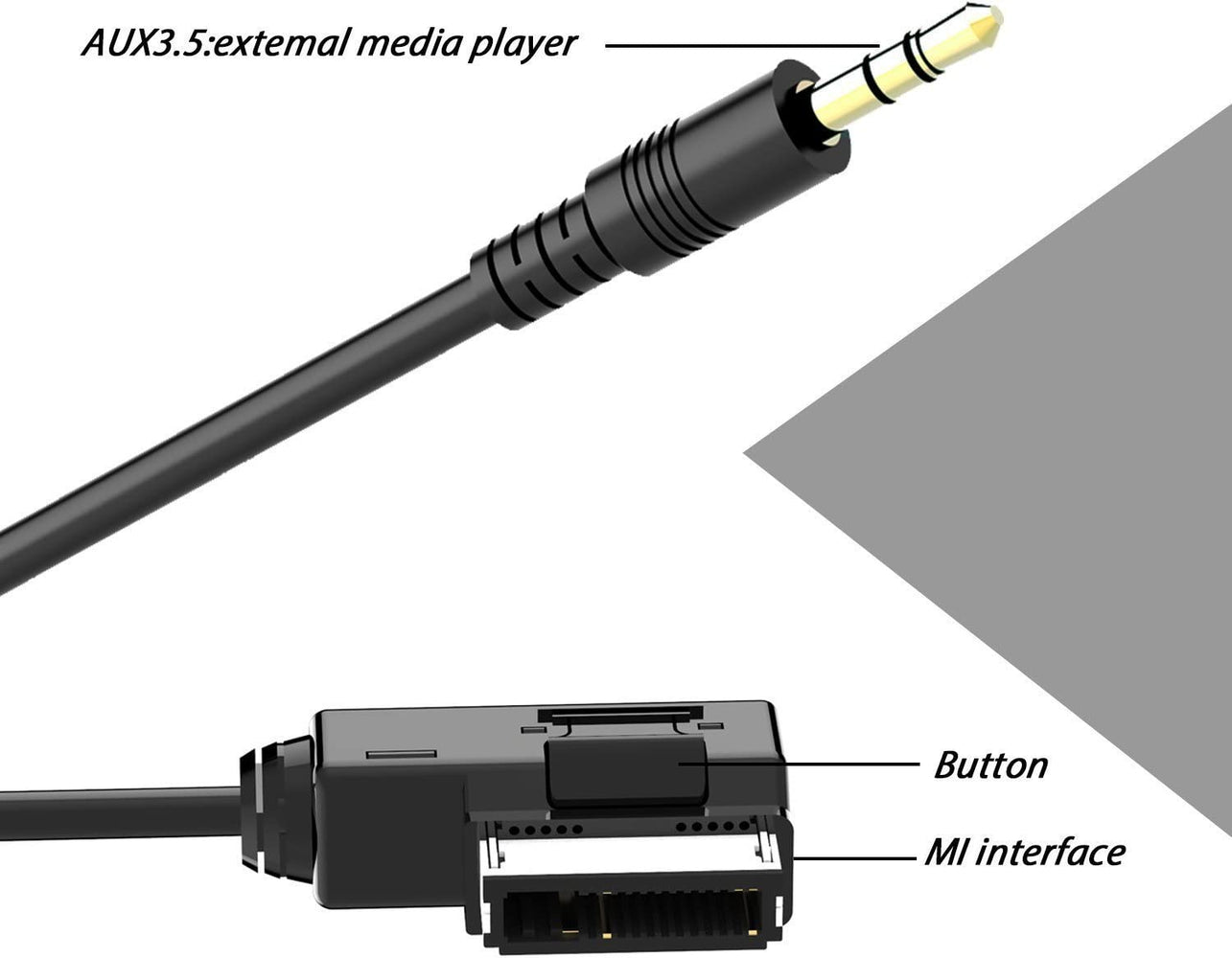 Benz Media MI interface Aux Adapter CABLE for Mercedes-Benz