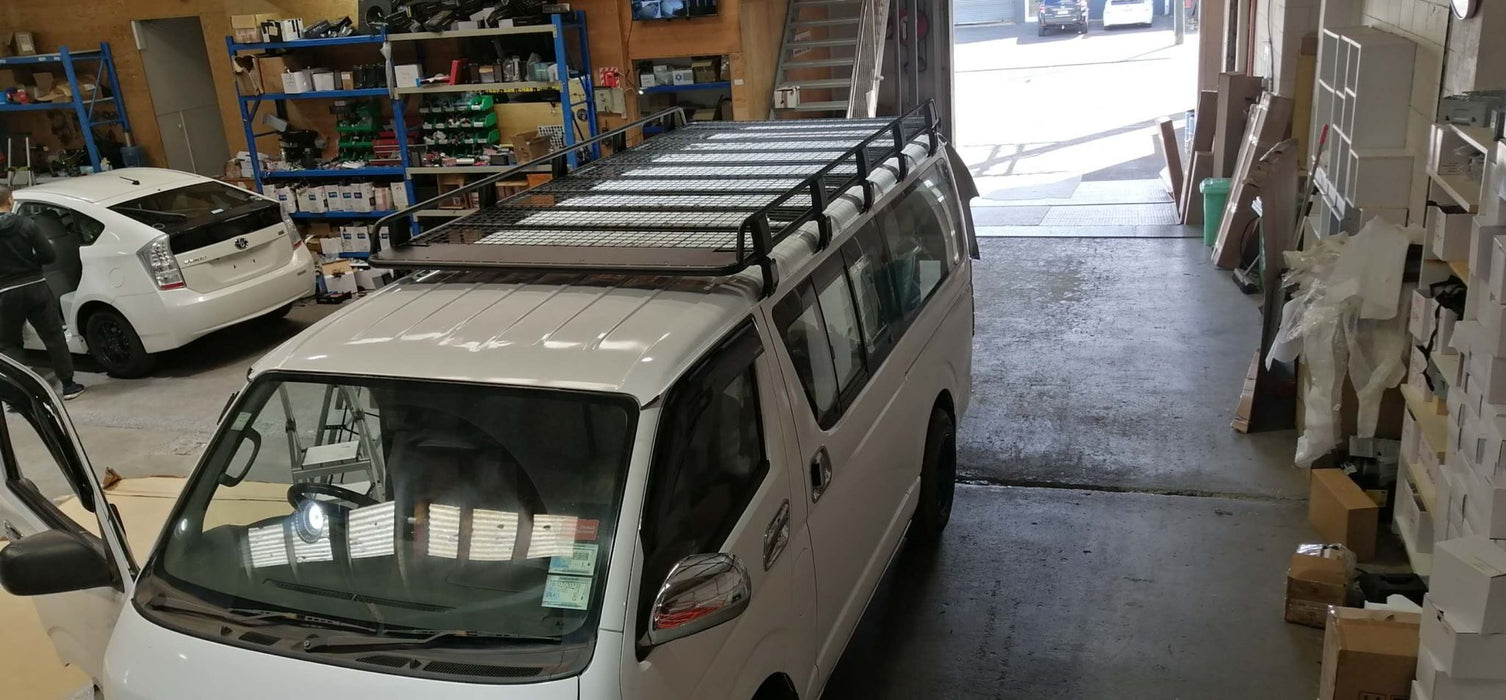 TOYOTA HIACE 2005 ON  Tradesman Style ROOF RACK TRADIE TRAY 2900x1460mm Basket