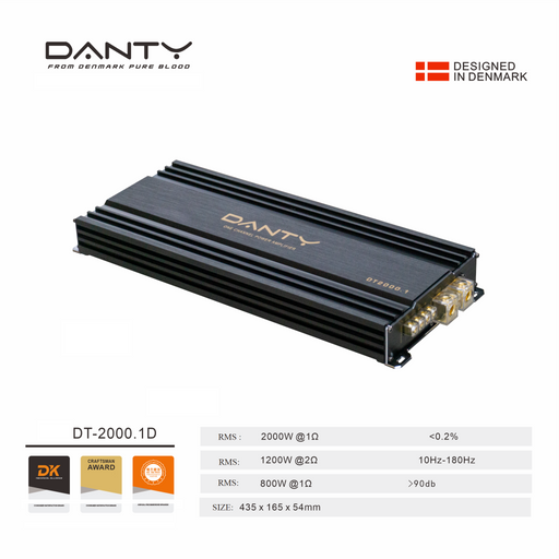 DANTY MONO D Class  2000W RMS  1 Channel    Amplifier   DT-2000.1