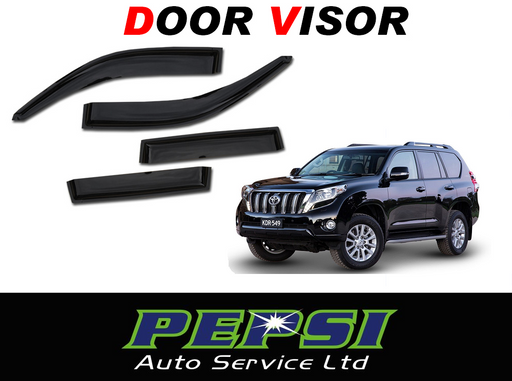 Door Visor / Weather Shield / Monsoon Guard for TOYOTA PRADO 2018+  (4 PIECE)