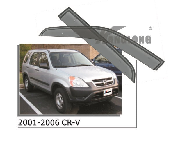 Door Visor / Weather Shield / Monsoon Guard For HONDA CRV CR-V 02–06 (4 PIECE)