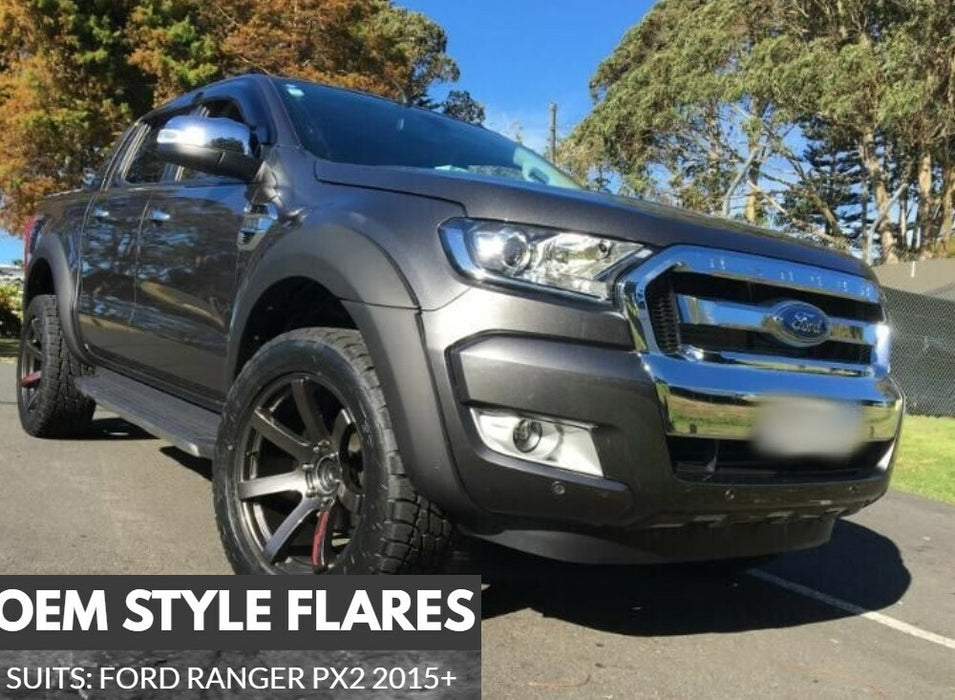 MATT BLACK FENDER FLARE WHEEL ARCH WITH NUT FOR FORD RANGER 2015-2018  PX2