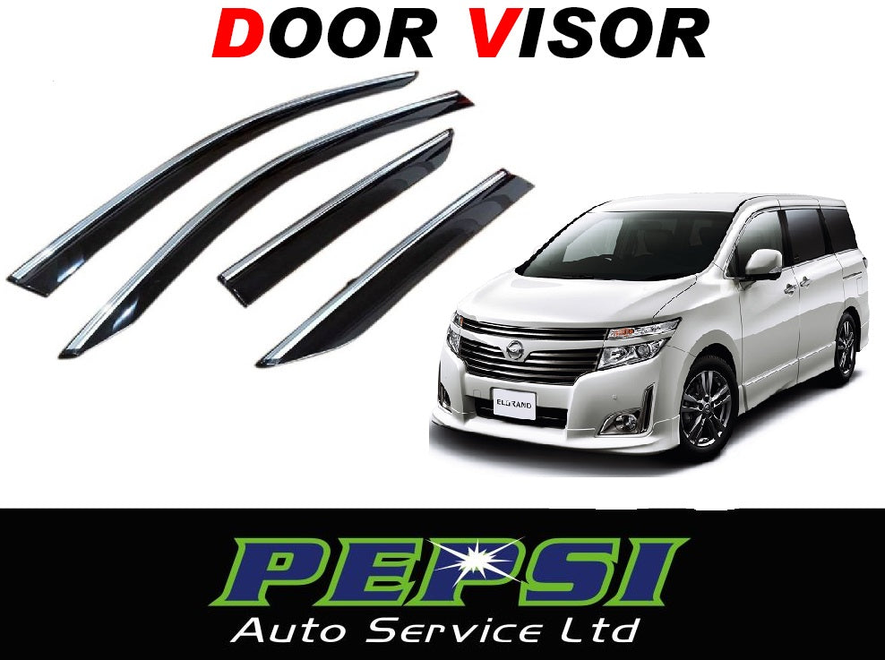 Door Visor / Weather Shield / Monsoon Guard For NISSAN ELGARAND E52 2010+