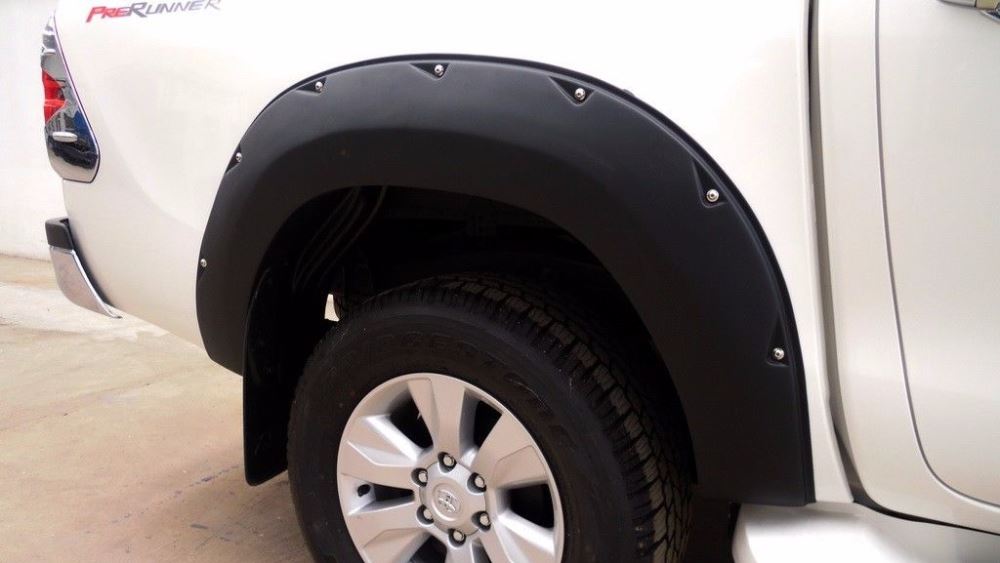 MATT BLACK FENDER FLARE WHEEL ARCH WITH NUT FOR TOYOTA HILUX 2015+