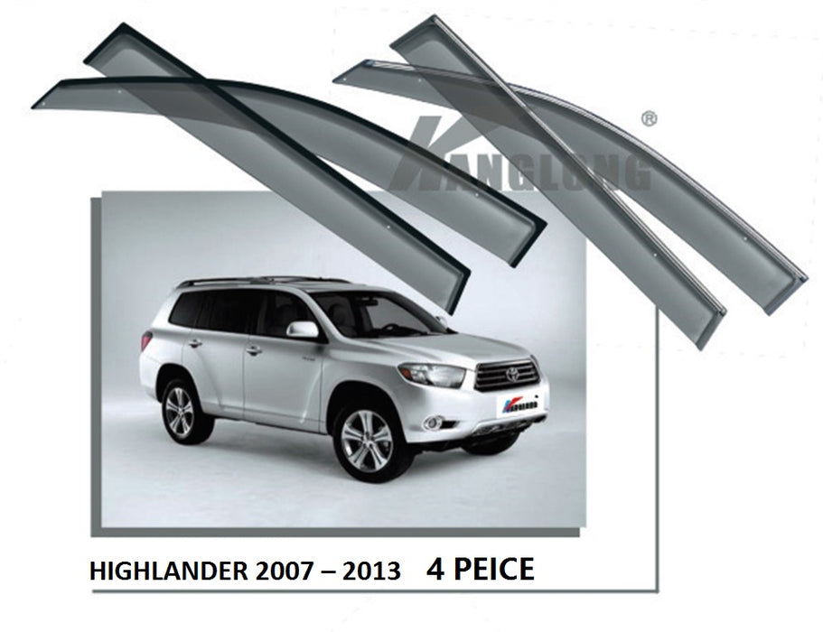 Door Visor / Weather Shield / Monsoon Guard For  TOYOTA HIGHLANDER 07-13