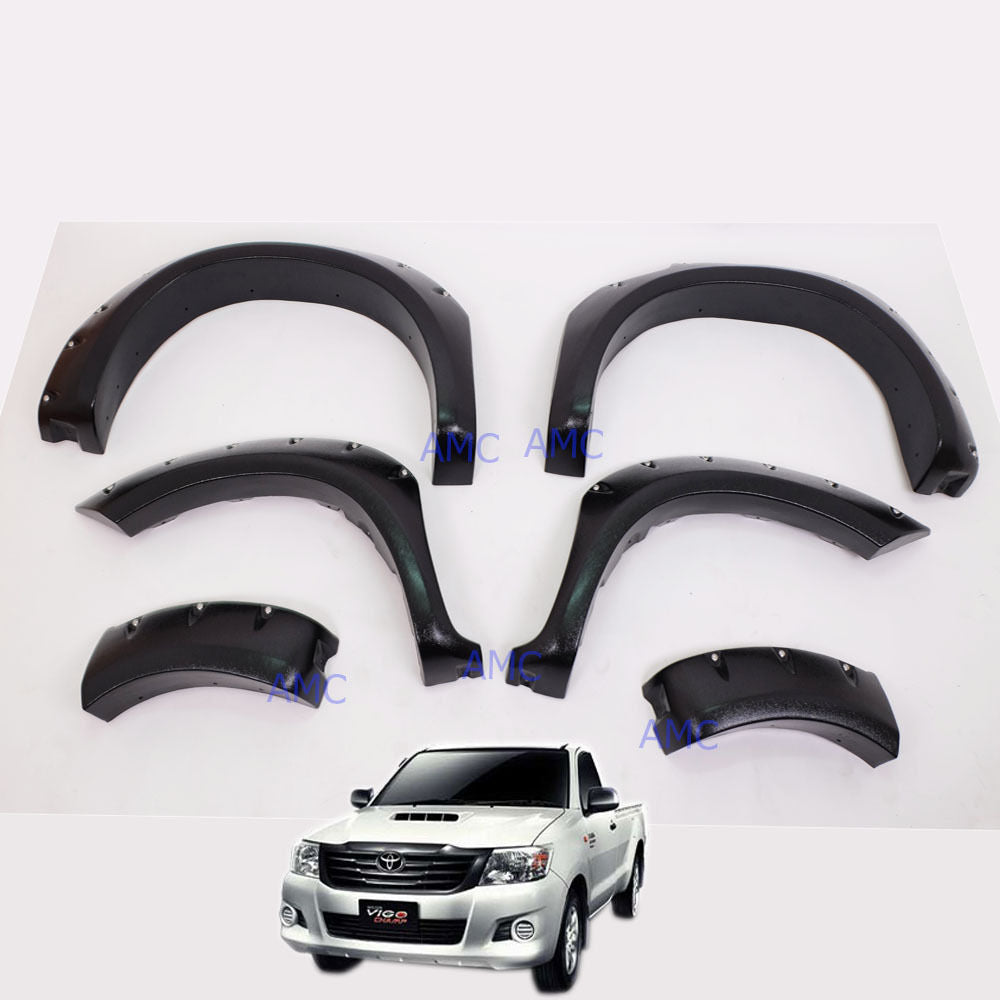 MATT BLACK FENDER FLARE WHEEL ARCH WITH NUT FOR TOYOTA HILUX 2011-2014