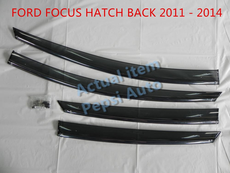 Door Visor / Weather Shield / Monsoon Guard For  FOCUS HATCH BACK 2011 -- 2014