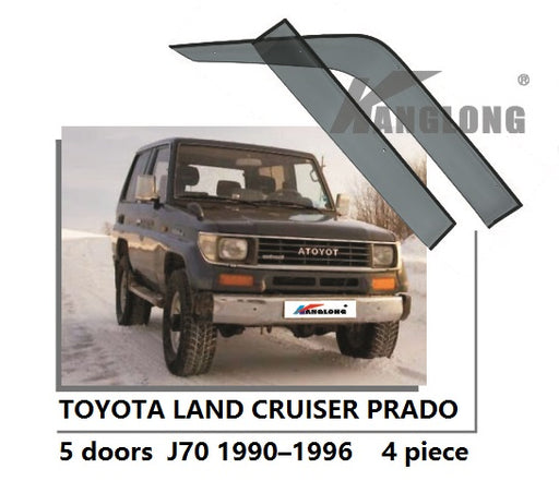 Door Visor / Weather Shield / Monsoon Guard for TOYOTA PRADO 70 series 1990-1996