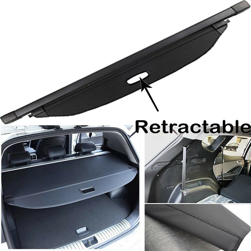 Black  Retractable Trunk Tonneau Cargo Cover Cargo blind for SANTA FE 2013- 2017