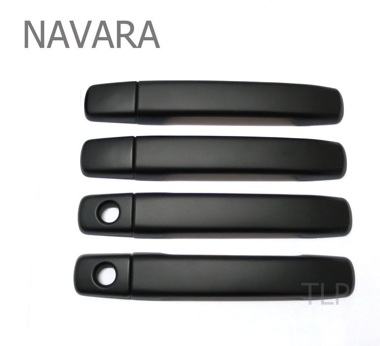 MATT BLACK HANDLE TRIM COVER FOR NISSAN NAVARA D40 2005 -2014