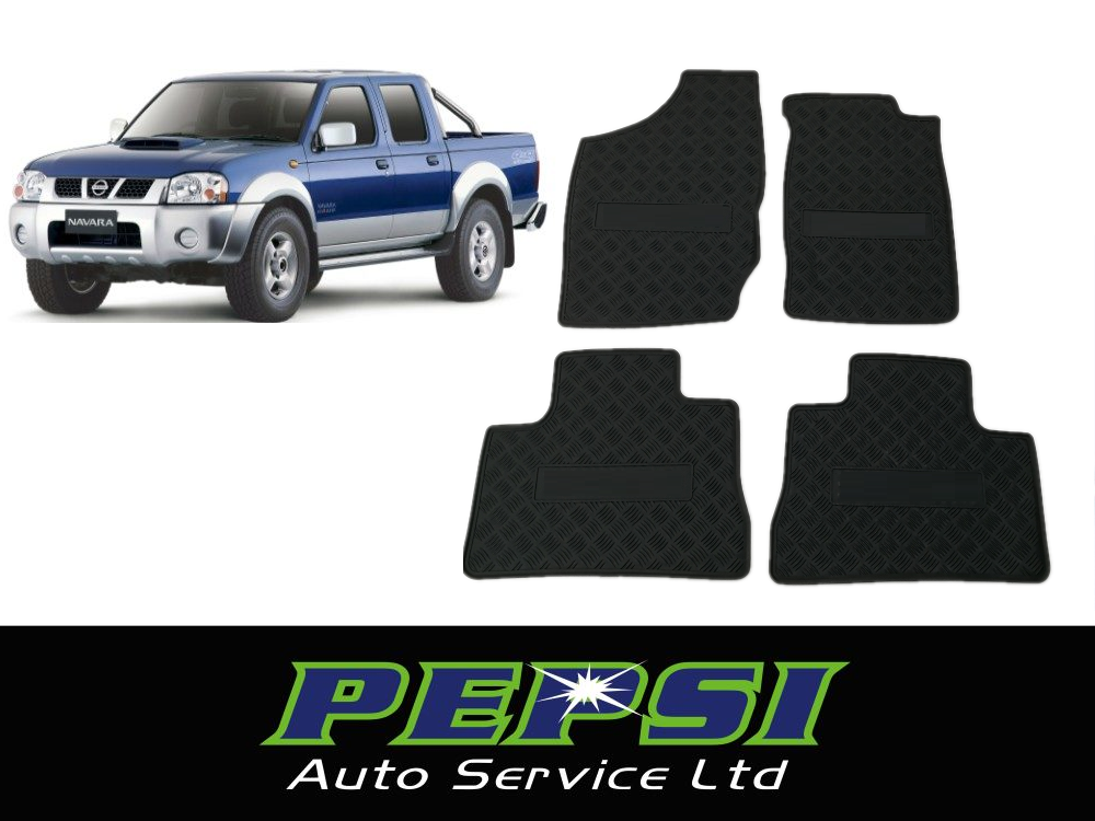 All Weather Rubber Latex Floor Mat Mats for NISSAN NAVARA D22 1997 - 2004