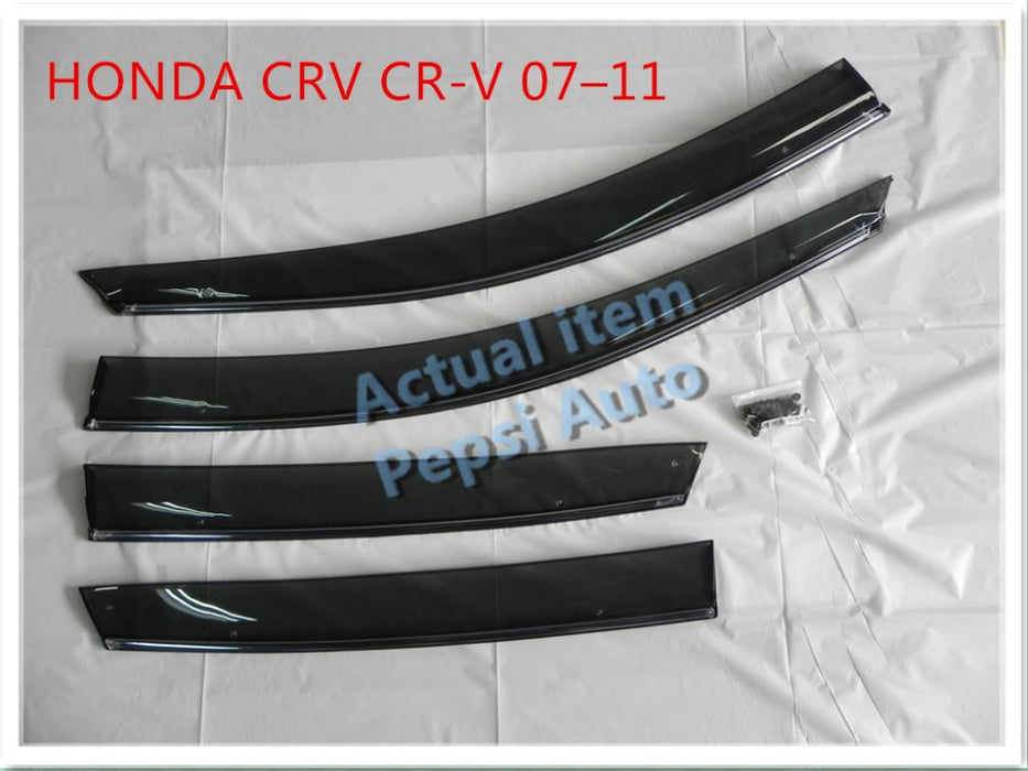 Door Visor / Weather Shield / Monsoon Guard For HONDA CRV CR-V 07–11 (4 PIECE)