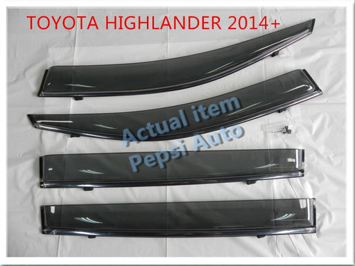 Door Visor / Weather Shield / Monsoon Guard For  TOYOTA HIGHLANDER 2014+