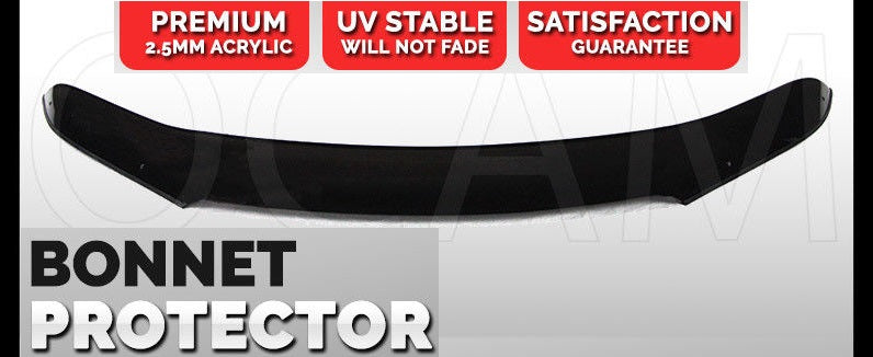 Bonnet Protector BUG GUARD WIND DEFLECTOR (Smoked) for Toyota Hilux 2015+