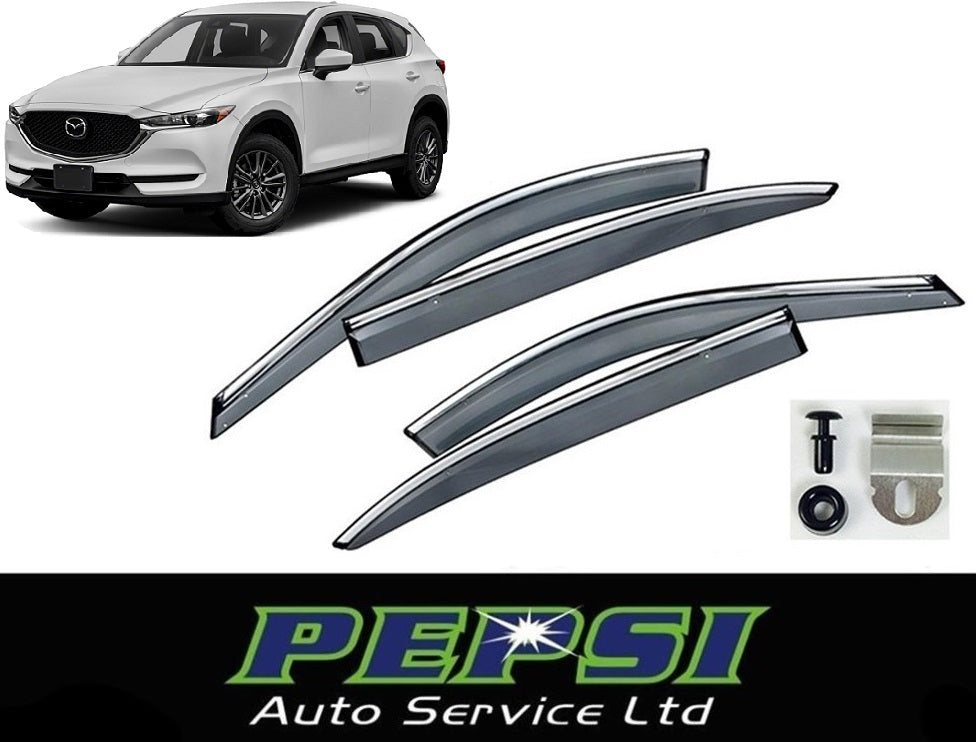 Door Visor / Weather Shield / Monsoon Guard For MAZDA CX-5  CX 5 2017+ NEW SHAPE