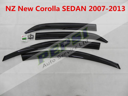 Door Visor / Weather Shield / Monsoon Guard for NZ New Corolla SEDAN 2007 -2013