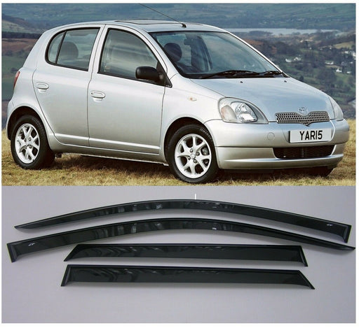 Door Visor / Weather Shield / Monsoon Guard for Toyota VITZ / Echo 1998-2005