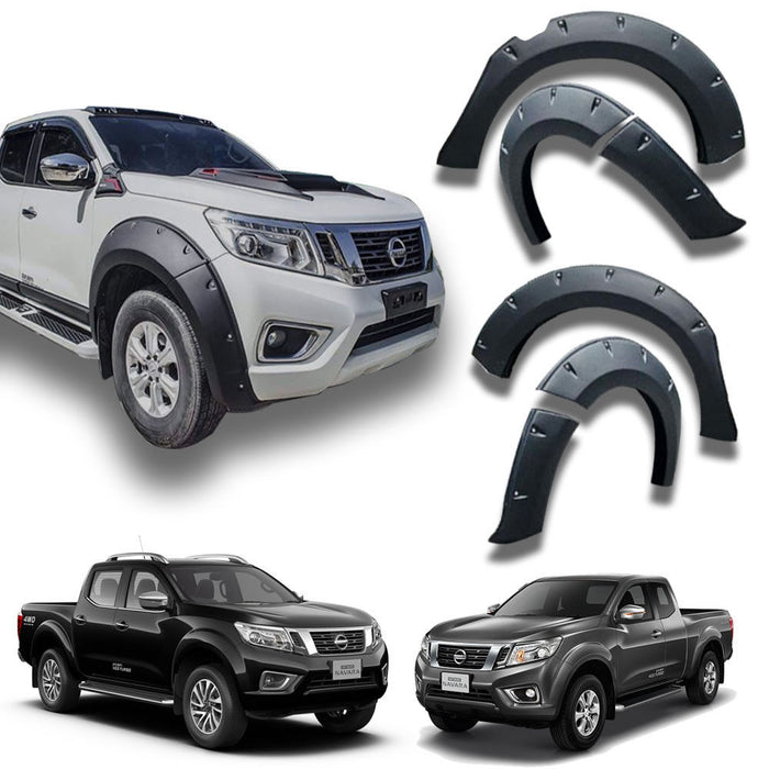 MATT BLACK FENDER FLARE WHEEL ARCH WITH NUT FOR NISSAN NAVARA NP300 15-18