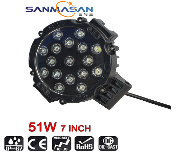 2 x spot leds - 4X4  7 inch 12v / 24v  51w Each Spot Lights LED Spot Lights