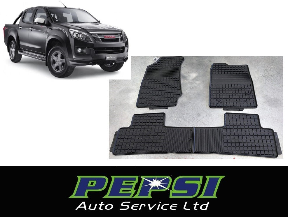 All Weather Rubber Latex Floor Mat Mats for Isuzu D-max 2012-onward