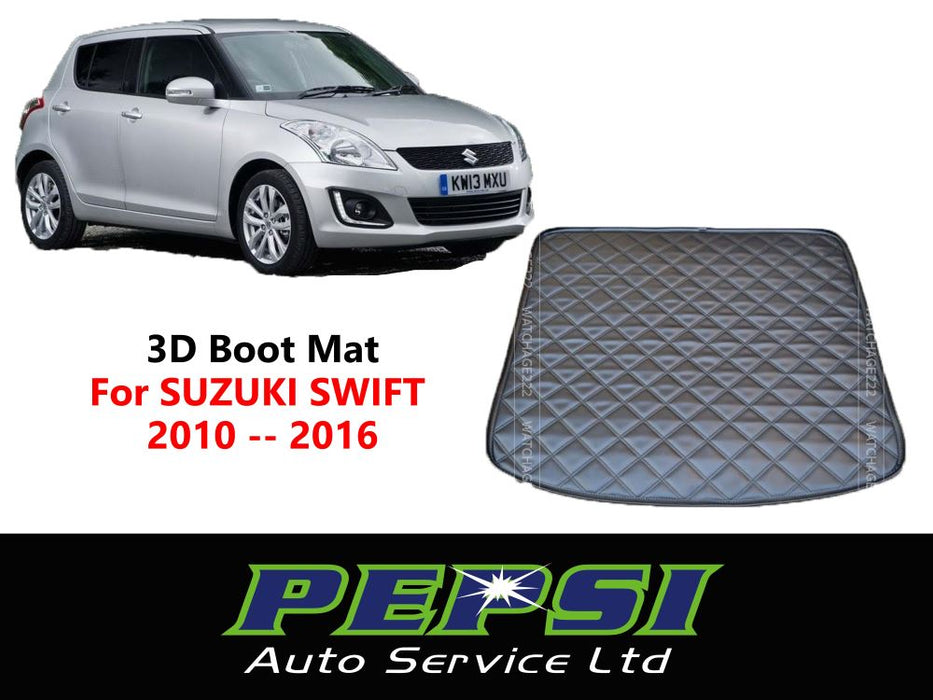 LEATHER  BOOT LINER CARGO FLOOR MAT for SUZUKI SWIFT 2010 -- 2016