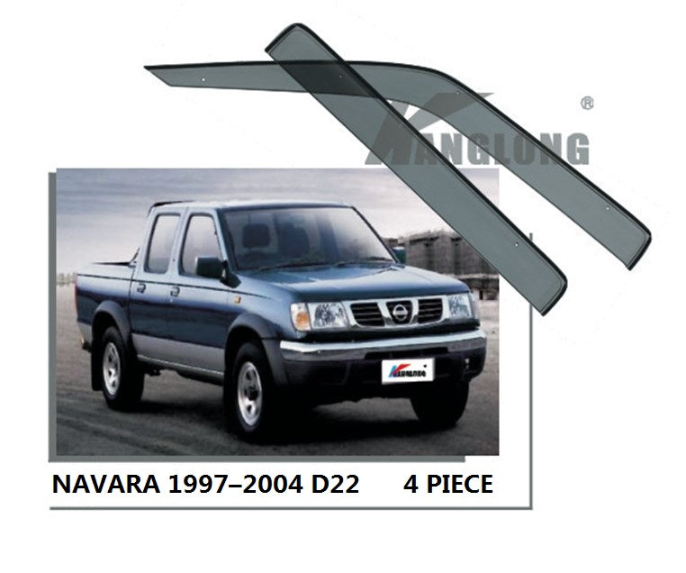 Door Visor / Weather Shield / Monsoon Guard For  NISSAN NAVARA D22   (4 PIECE)