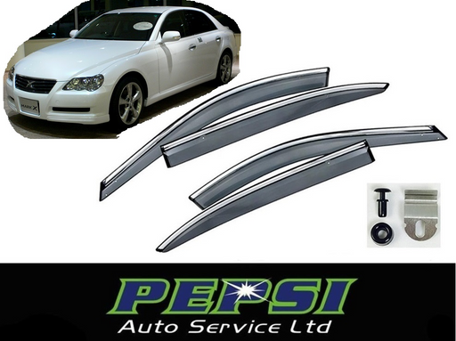 Door Visor / Weather Shield / Monsoon Guard for Toyota MarkX Nov 2004 – Oct 2009