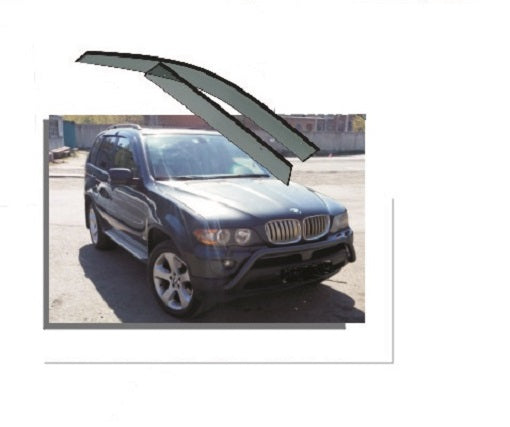 Door Visor / Weather Shield / Monsoon Guard For BMW X5 1998 - 2006 E53 (4 PIECE)