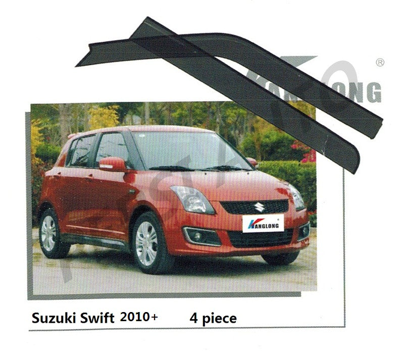 Door Visor / Weather Shield / Monsoon Guard For SUZUKI SWIFT 2010+ (4 PIECE)